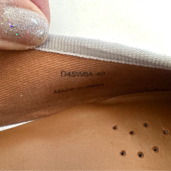 GEOX RESPIRA MARSILEA LEATHER METALLIC SILVER BALLET FLAT NEW!Sz9-9.5/40 - Picture 9 of 12